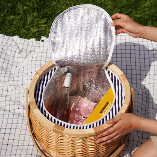 Twine Cask Willow Picnic Basket In Brown