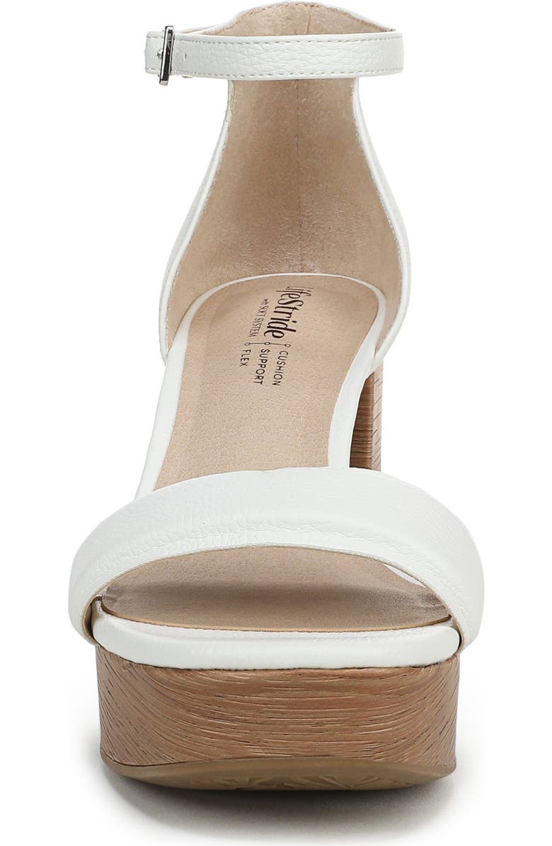 LifeStride Ashland Ankle Strap Platform Sandal, Alternate, color, White