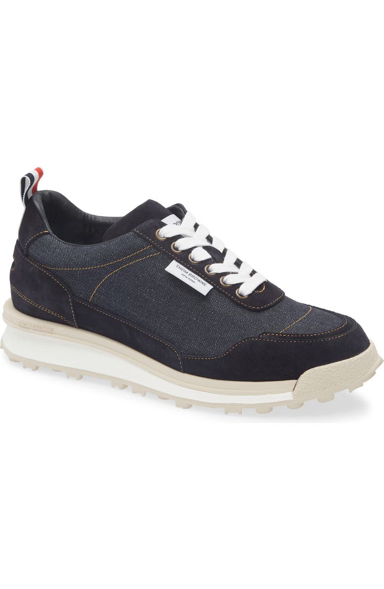 Thom Browne Alumni Tech Runner Sneaker, Main, color, Navy