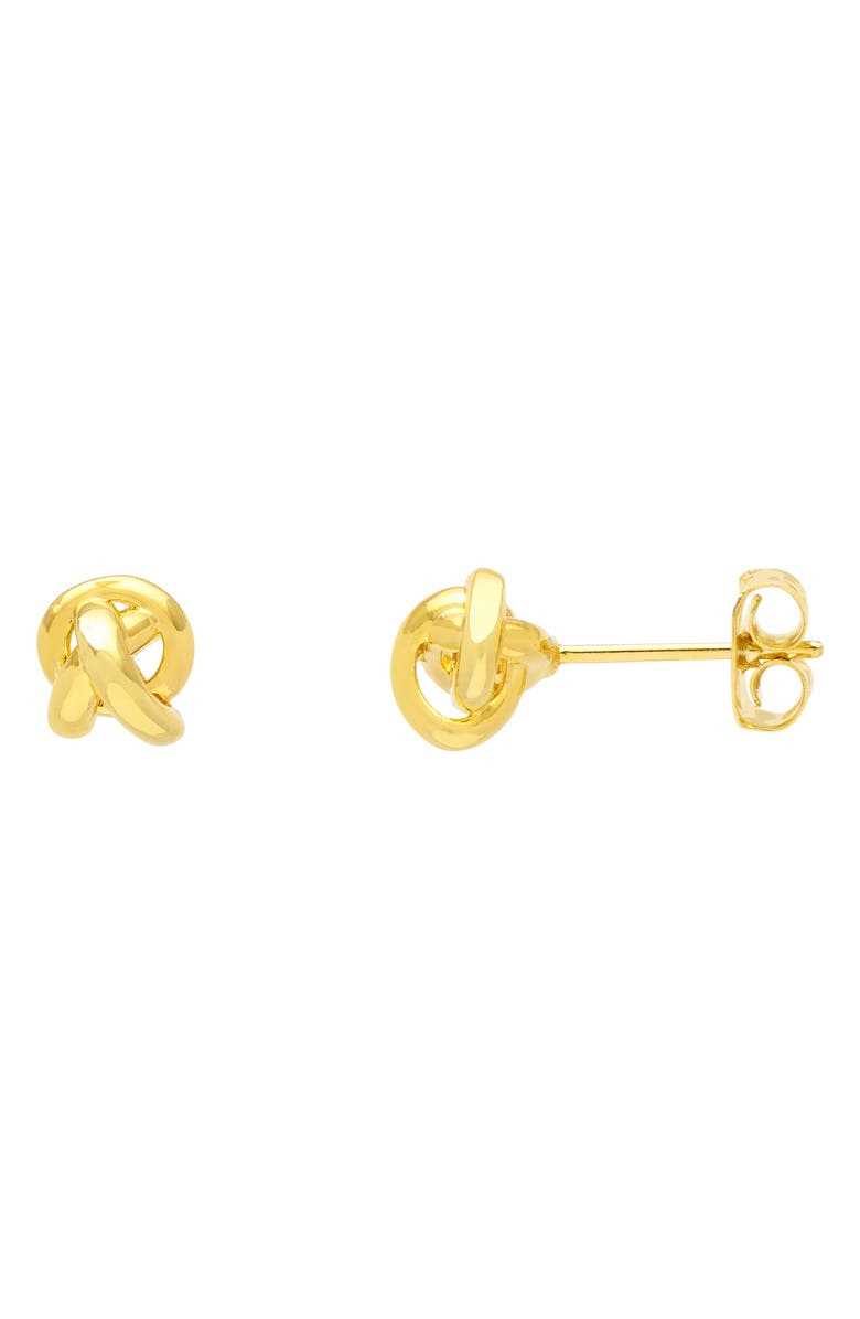 Estella Bartlett Knot Stud Earrings, Main, color, Gold