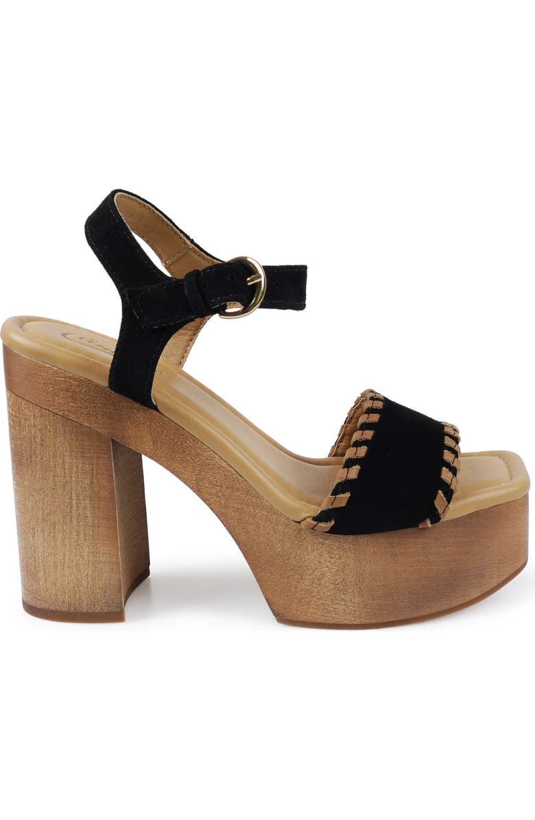 Candie's Michell Platform Slide Sandal, Alternate, color, Black Suede