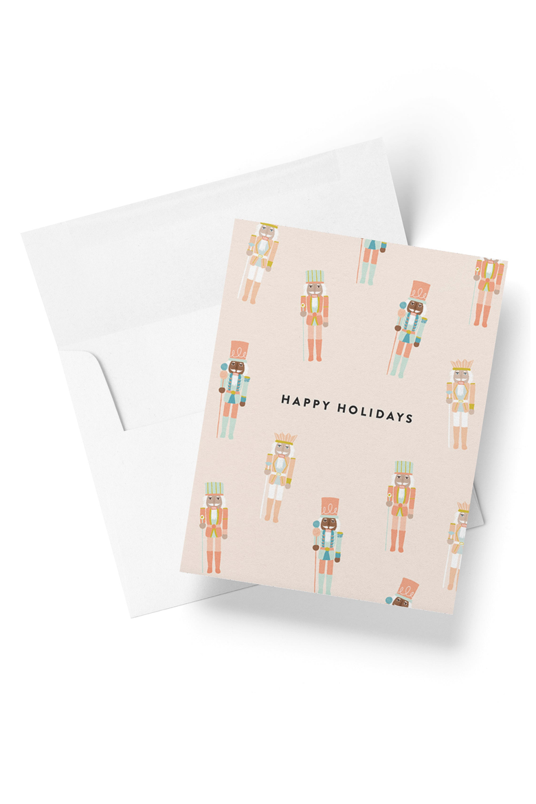 Pinkmas Nutcracker Boxed Set of 8 Cards, Alternate, color, Soft Pink Backdrop