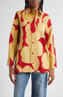 Marimekko Maaria Unikko Floral Twill Shirt
