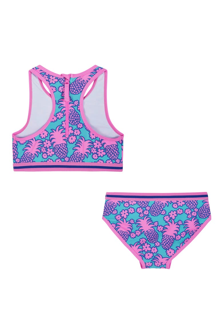 Kids' Pineapple Print Two-Piece Swimsuit, Alternate, color, AQUA PINEAPPLE