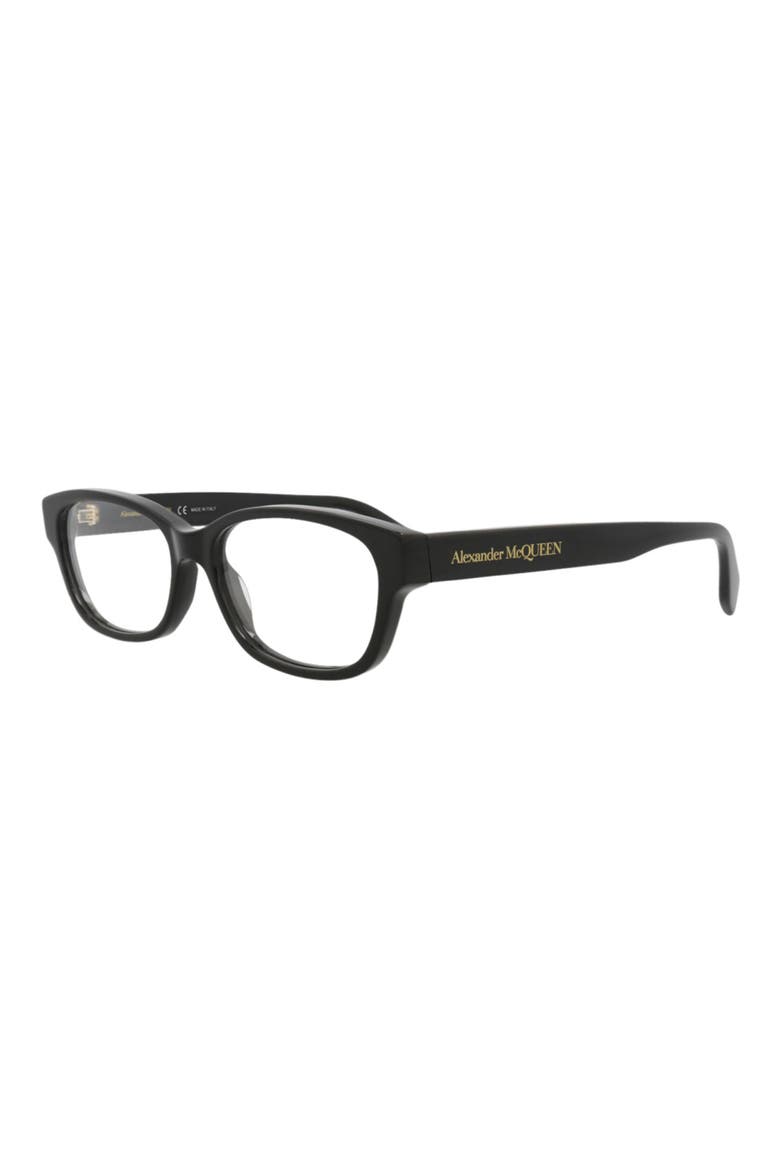 52mm Cat Eye Optical Glasses, Alternate, color, BLACK BLACK TRANSPARENT