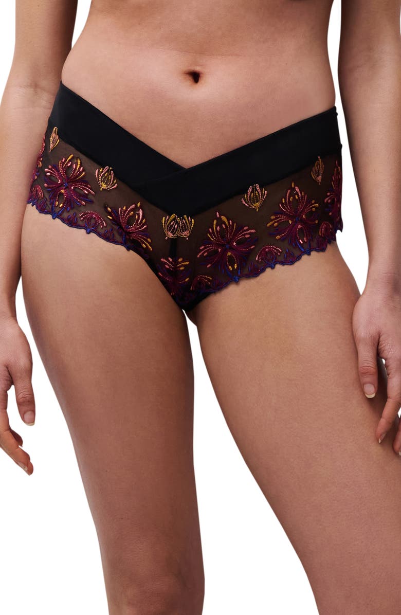 Chantelle Lingerie Champs-Élysées Hipster Panties, Main, color, Black Multico