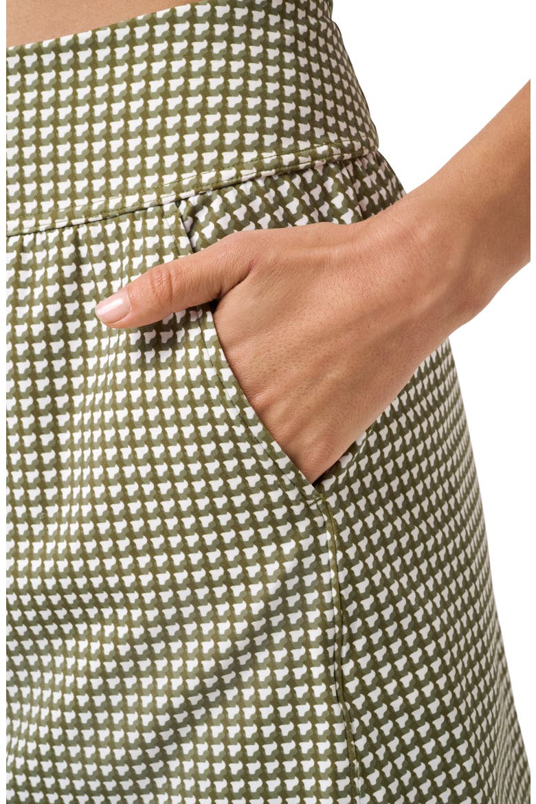 MoveKnit Game Set Match Skort, Alternate, color, OIL GREEN MULTI