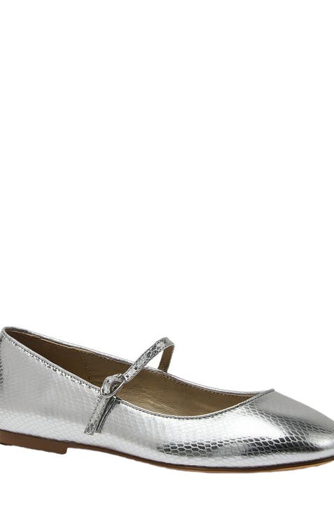 Classic Metallic Mary Jane Flats