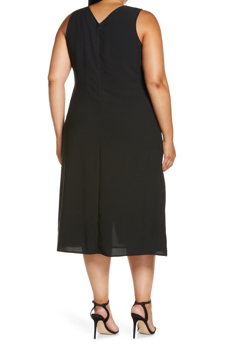 Halogen<sup>®</sup> Satin Mix Media Sleeveless Dress, Alternate, color, 