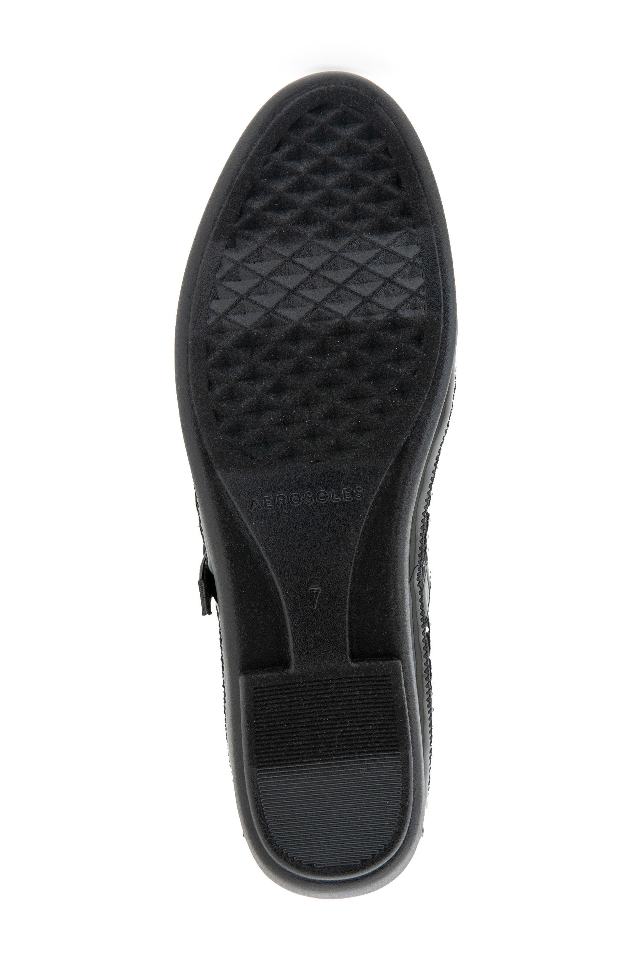 Aerosoles Baylee Mesh Mary Jane Flat, Alternate, color, Crystal/ Black Mesh Fabric