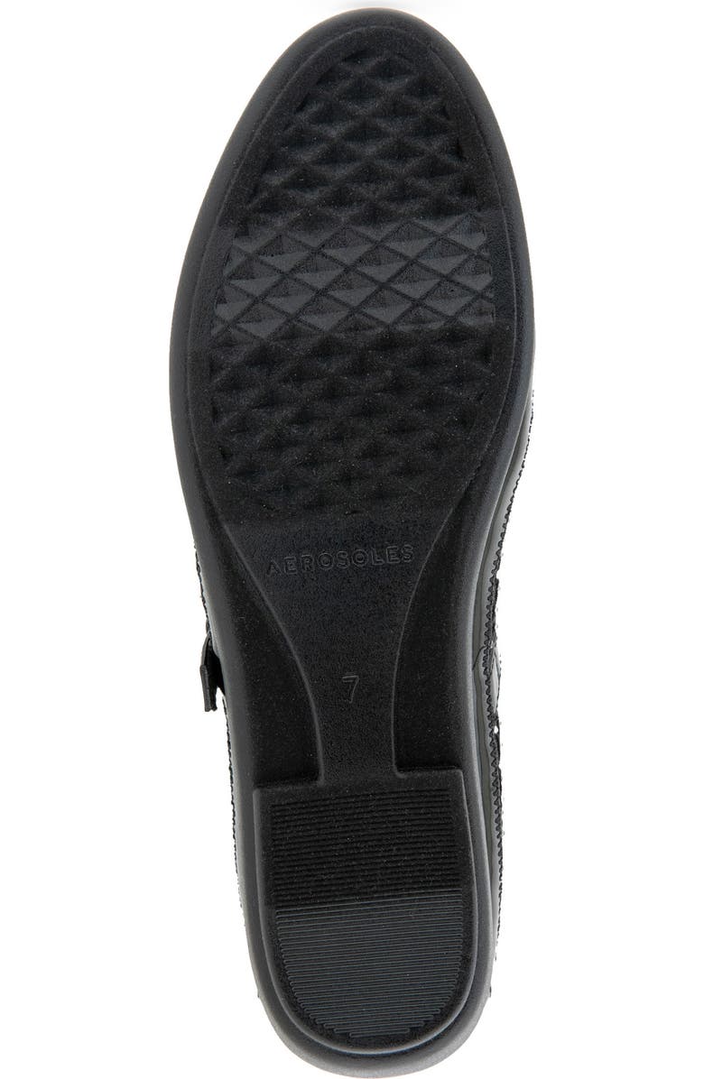 Aerosoles Baylee Mesh Mary Jane Flat, Alternate, color, Crystal/ Black Mesh Fabric