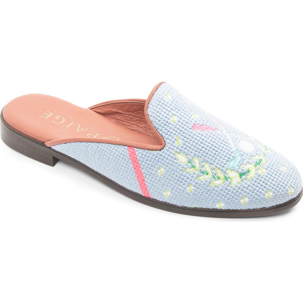 Bypaige Needlepoint Mule In Blue