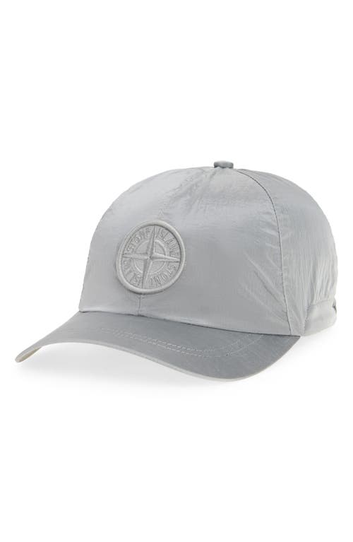 Stone Island Baseball Cap In Nylon Mesh Fabric In Gray
