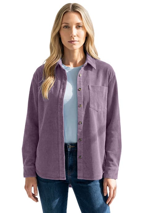 Corduroy Button Front Shirt