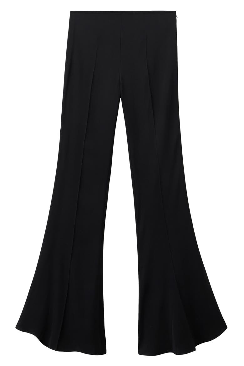 Low Rise Flare Pants, Main, color, BLACK