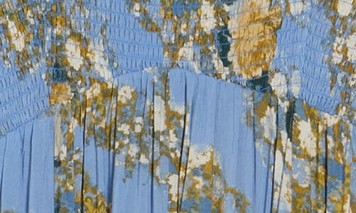 Free People Heat Wave Floral Print High/low Dress In Blue