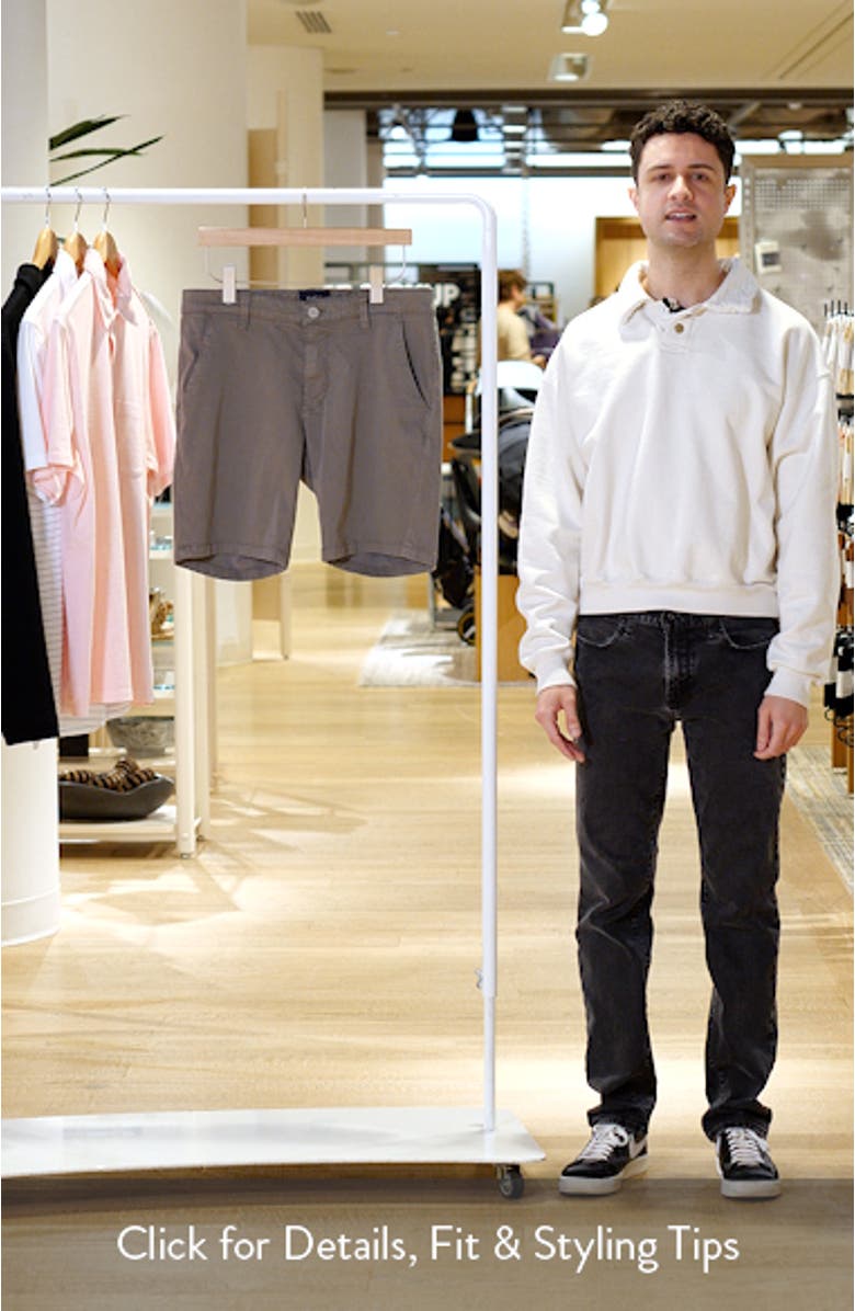 Arizona Slim Fit Flat Front Chino Shorts, sales video thumbnail