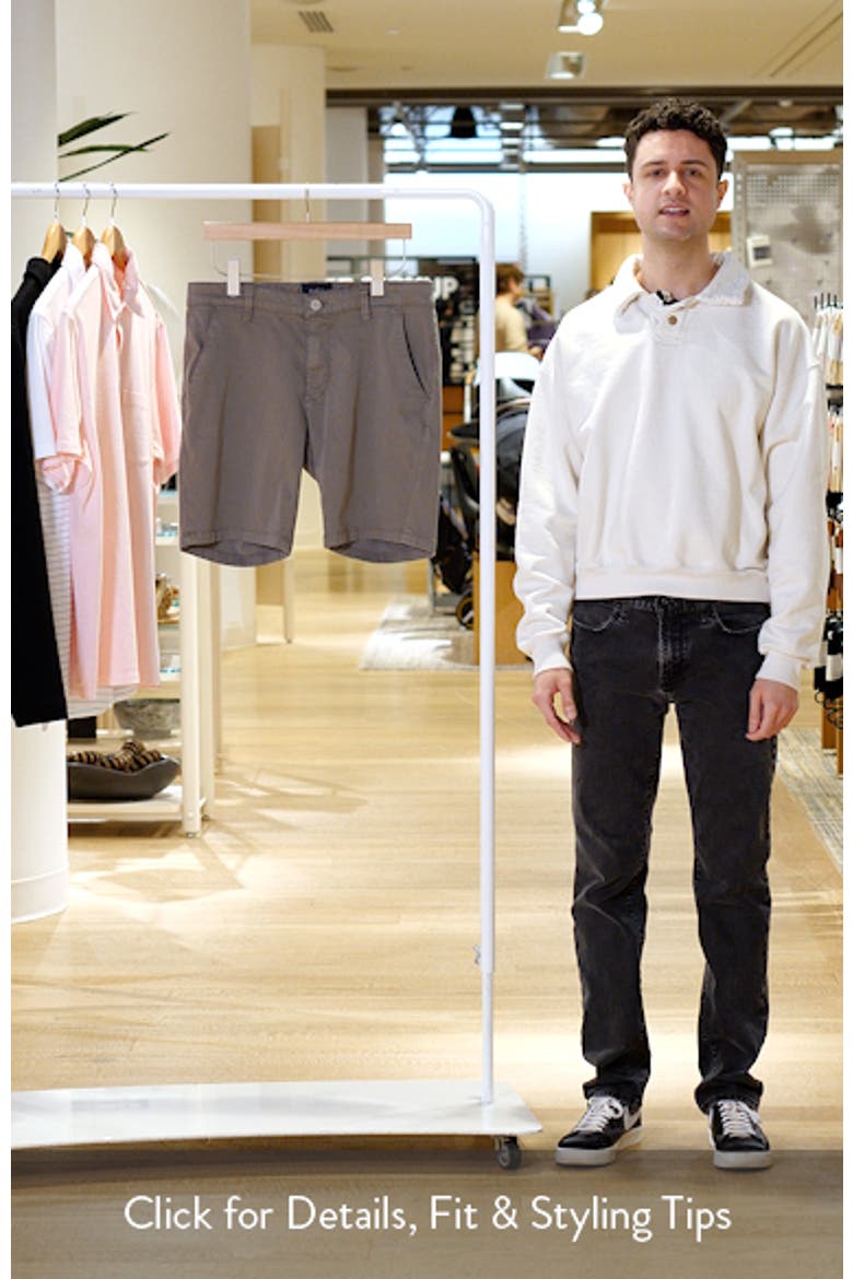 Arizona Slim Fit Flat Front Chino Shorts video