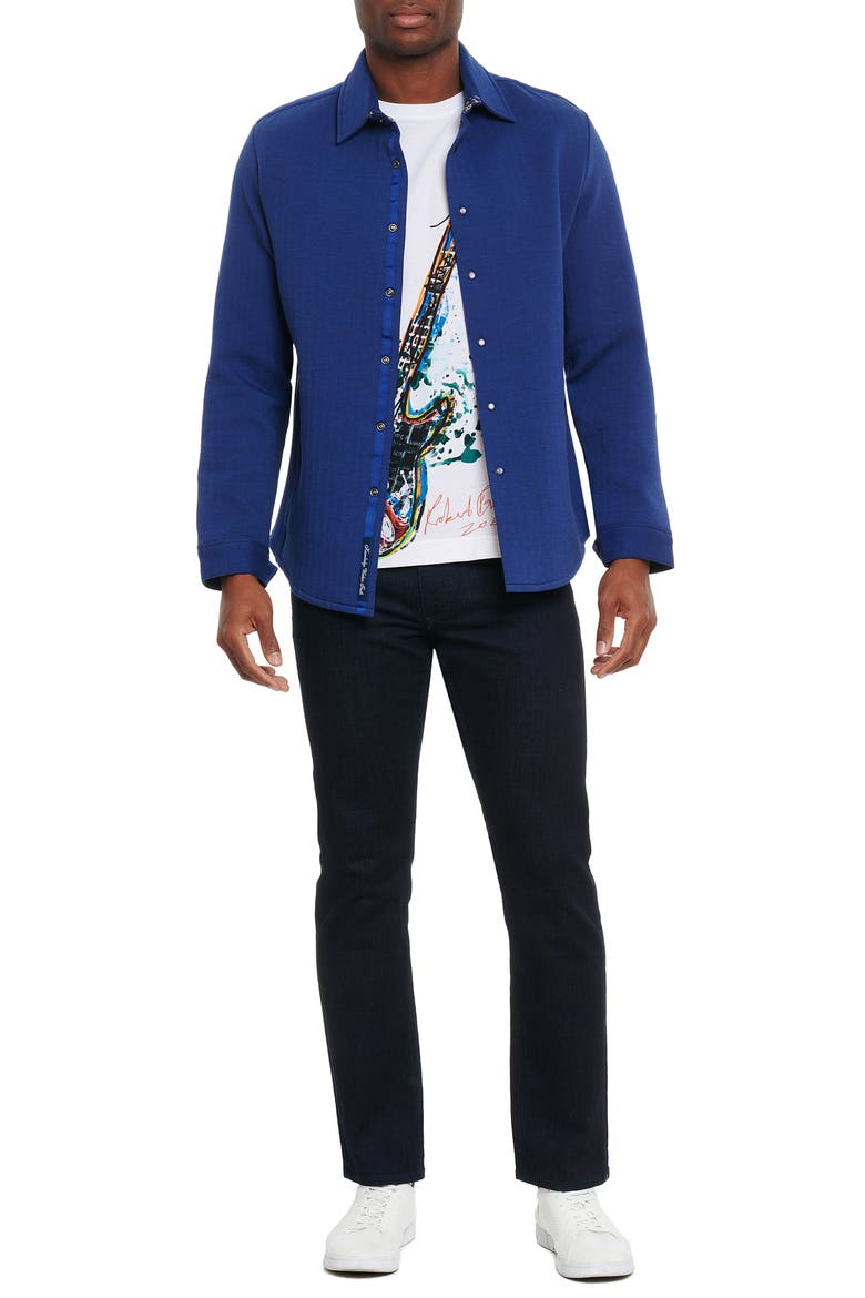 Elbridge Solid Twill Stretch Shirt Jacket, Alternate, color, BLUE