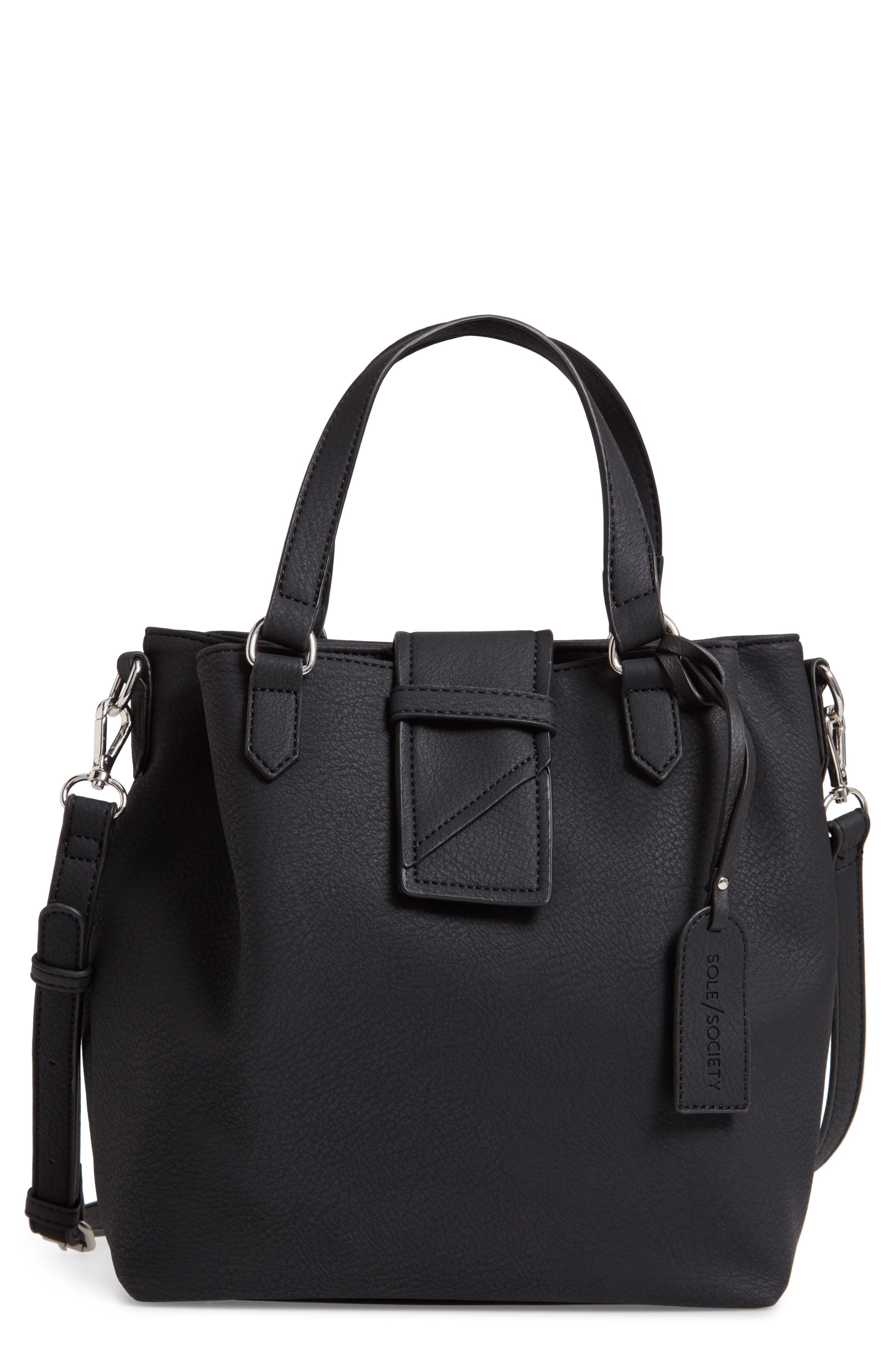Sole Society Valah Faux Leather Satchel, Main, color, 