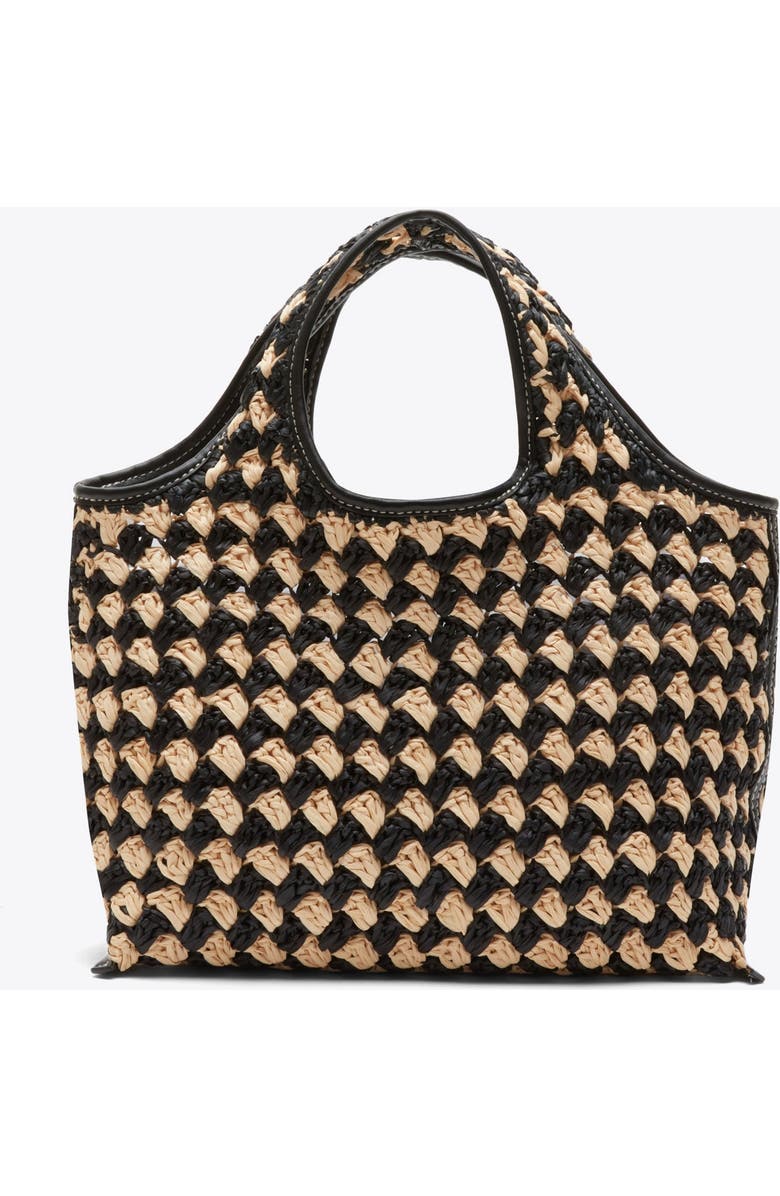 3.1 Phillip Lim Crochet Raffia Mini Market Tote, Alternate, color, Black-Buckwheat