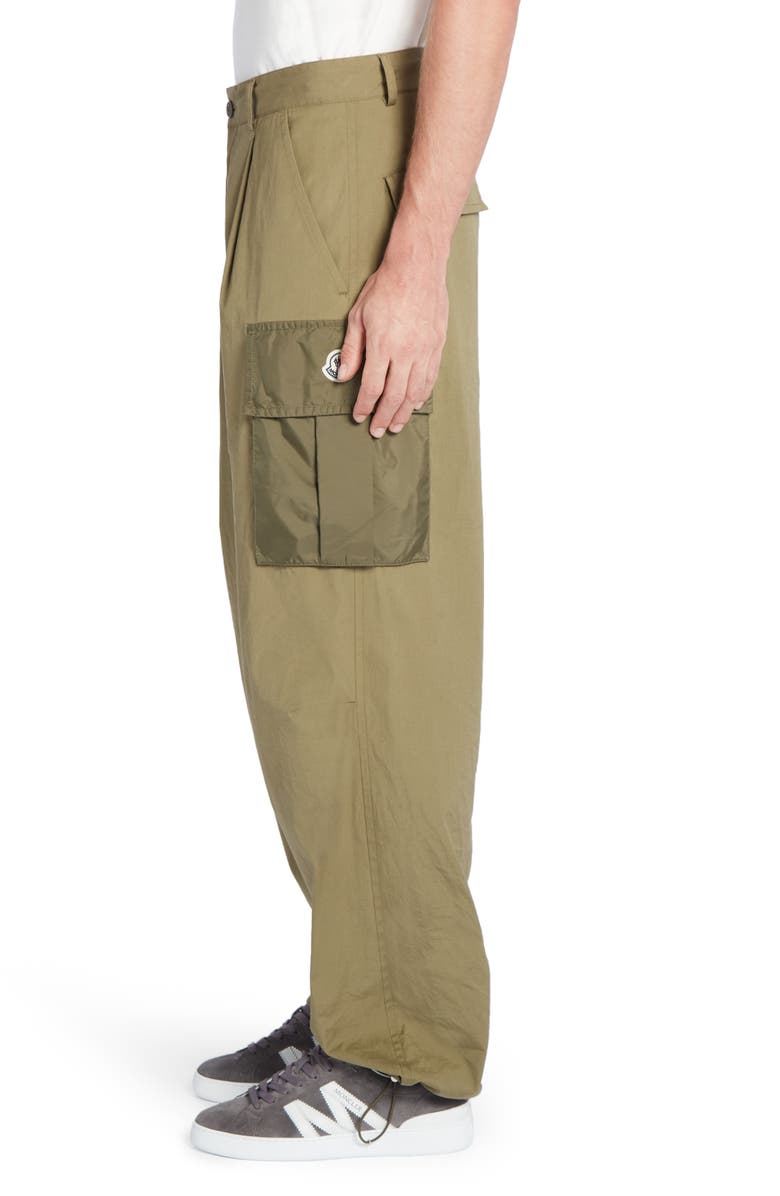Moncler Stretch Poplin Cargo Pants, Alternate, color,