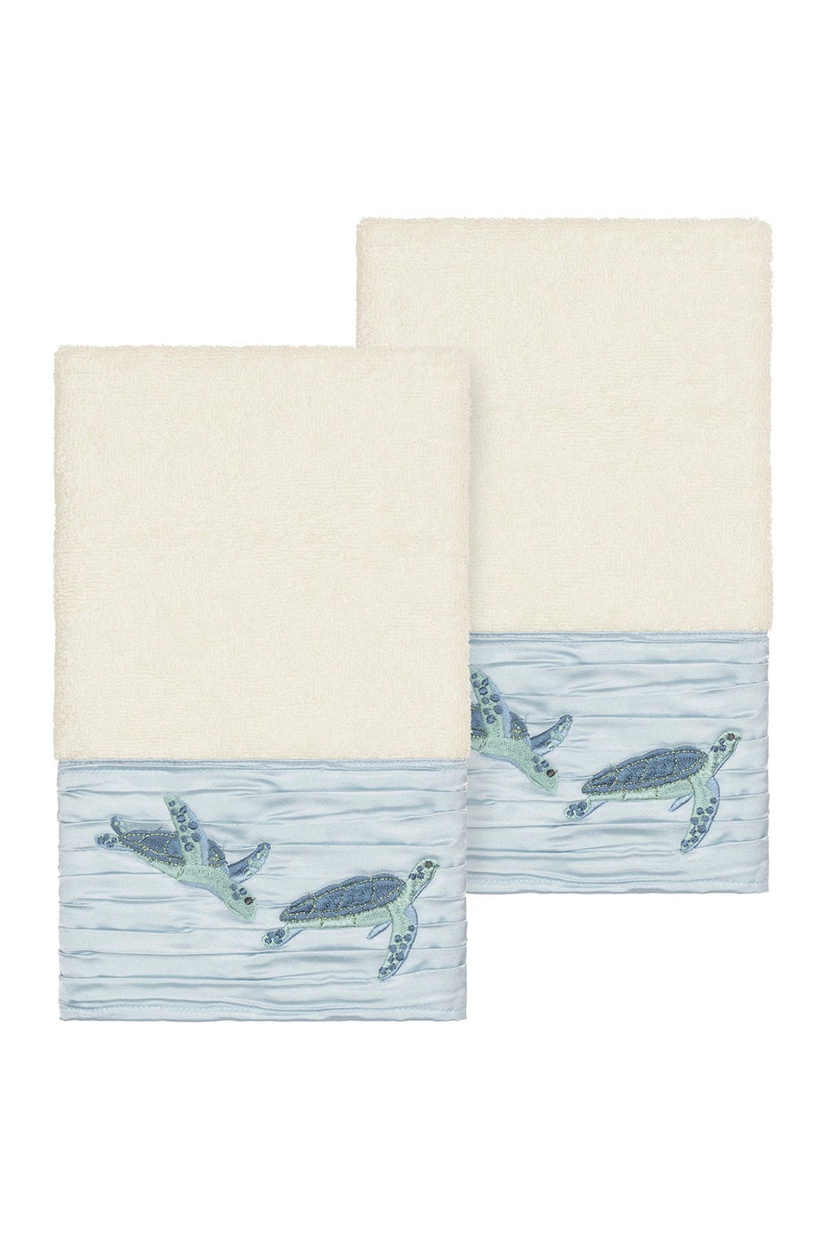 Linum Home Textiles Mia Embellished Hand Towel - Set of 2 - Cream ...