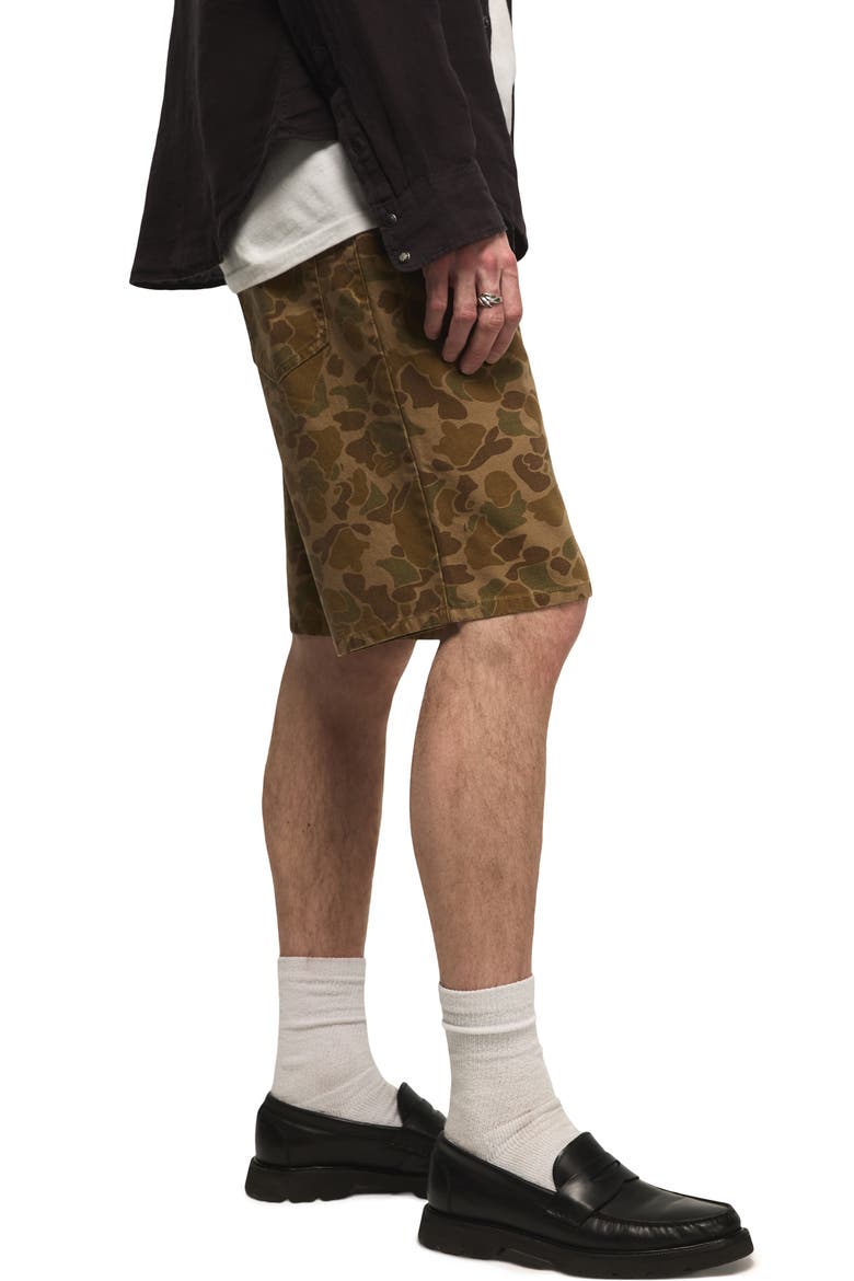 Camo Print Canvas Shorts, Alternate, color, KHAKI MULTI