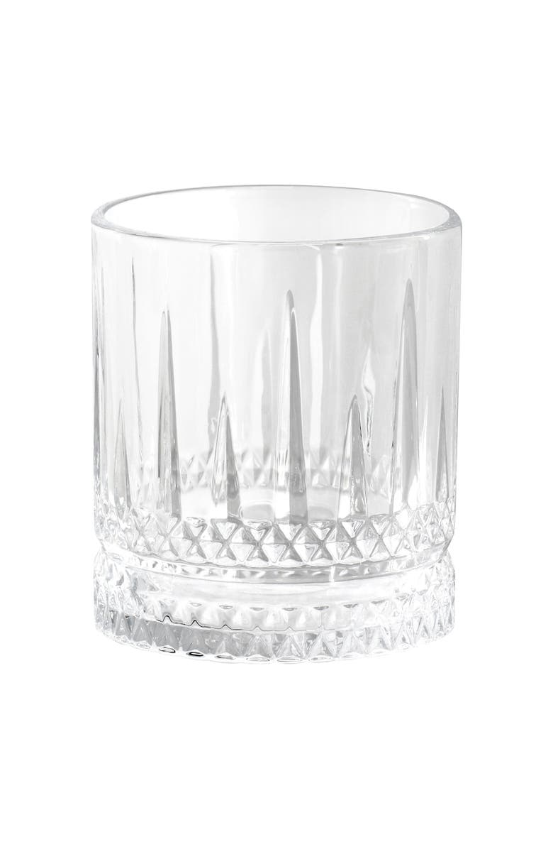 Gibson Home 4 Piece 13 Ounce Iceberg Embossed Double Old-Fashioned Glass Set, Alternate, color, Clear