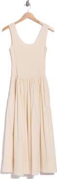 Current/Elliott Sleeveless Smocked Sundress