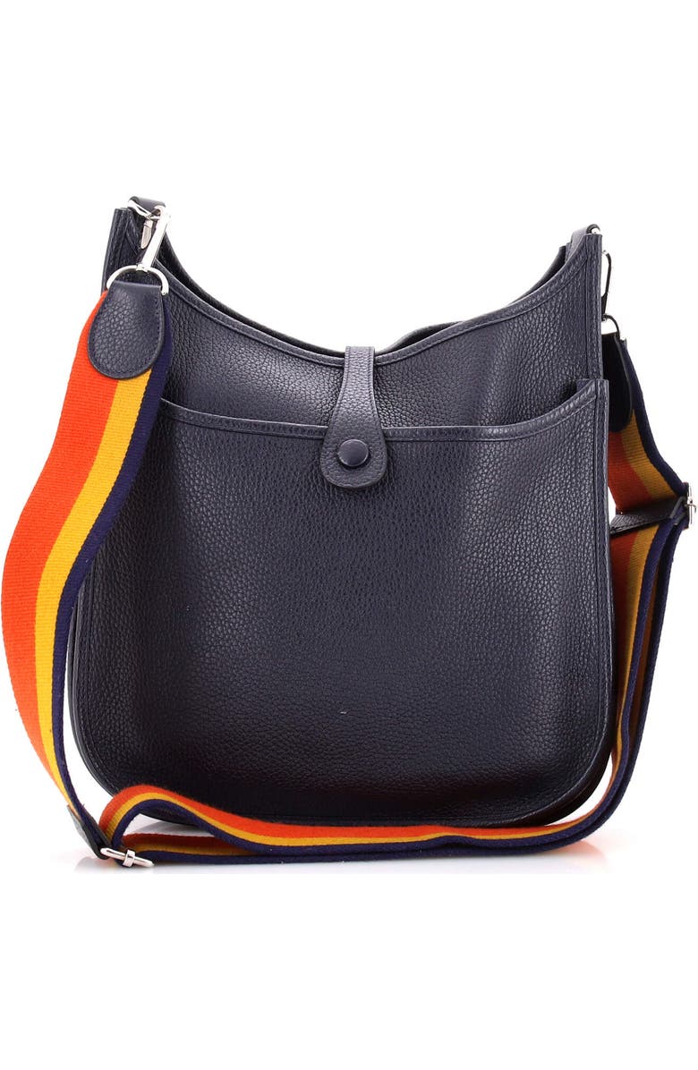 Pre-Owned Hermes Evelyne Bag Gen III Clemence PM, Alternate, color, Bleu Nuit