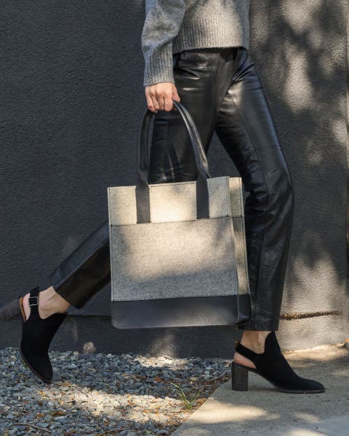 Graf & Lantz Graf Lantz Jaunt Merino Wool Tote In Granite/black