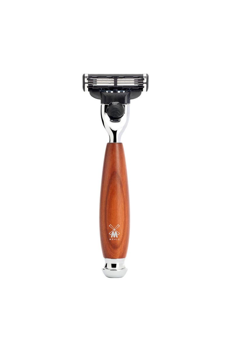 MÜHLE Vivo Plumwood Mach-3 Razor, Main, color, Plumwood
