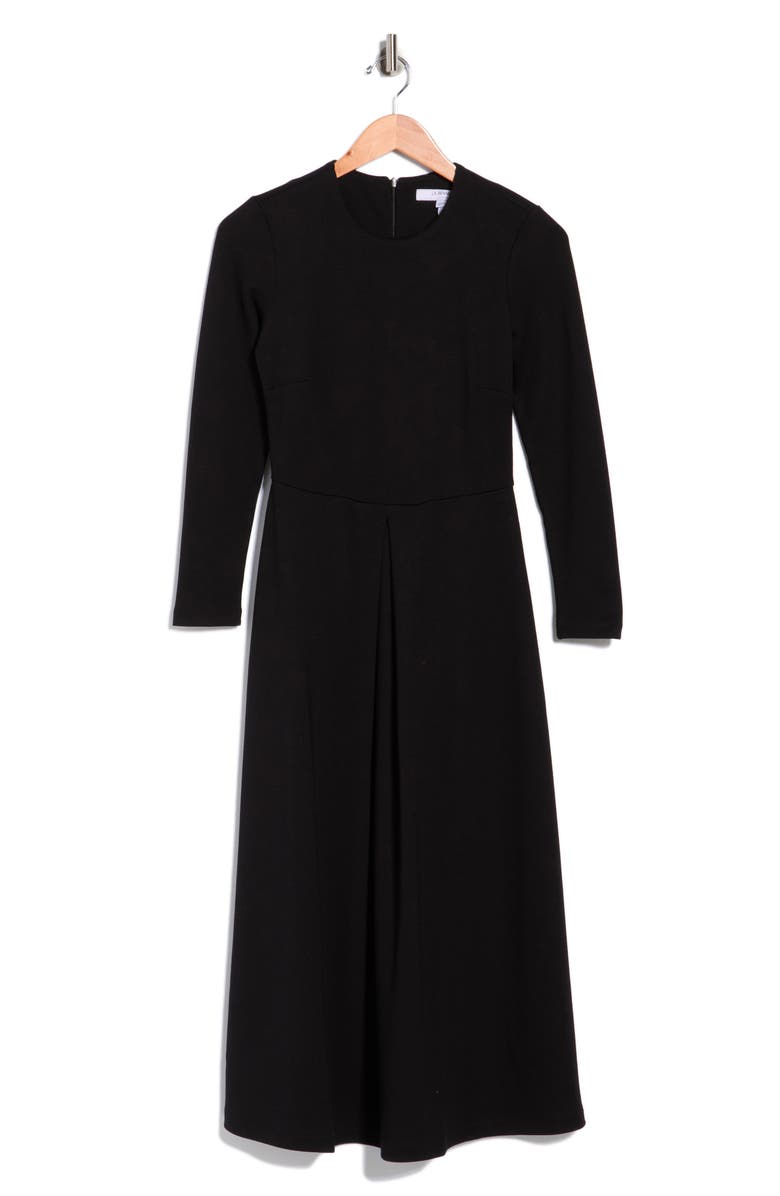 LK Bennett Maria Long Sleeve Ponte Dress, Main, color, Black-Black