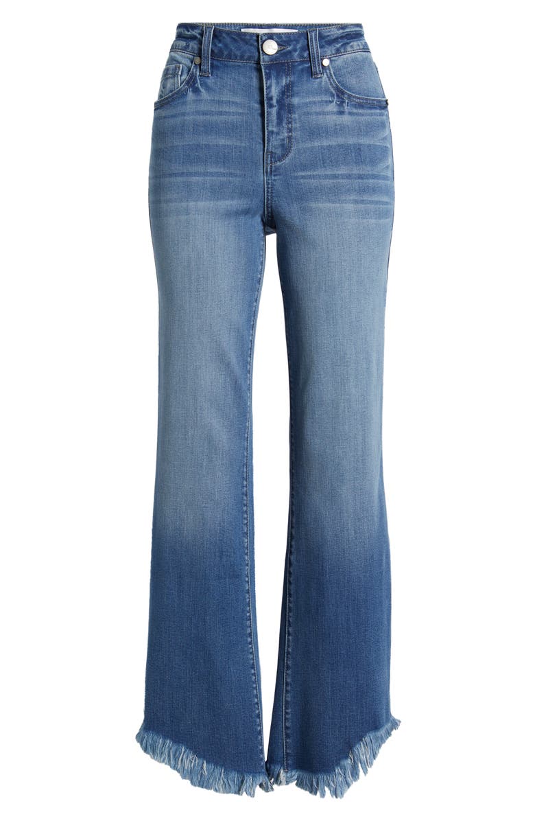 1822 Denim High Waist Raw Hem Bootcut Jeans, Alternate, color, Rumi
