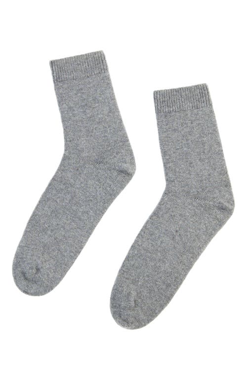 Gobi Mongolian Cashmere Basic Socks In Gray