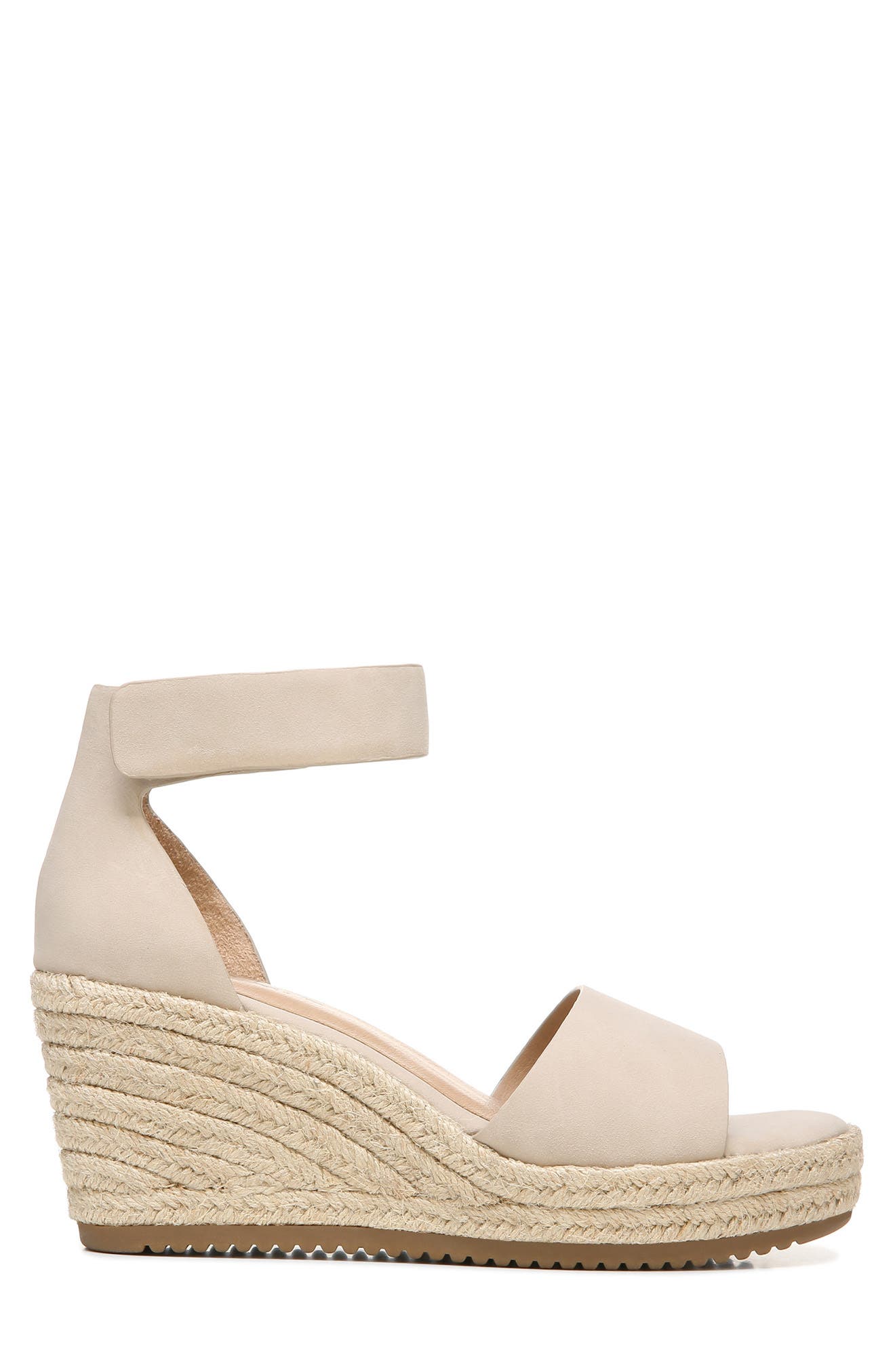 Oakley Ankle Strap Espadrille Wedge Sandal, Alternate, color, PORCELAIN