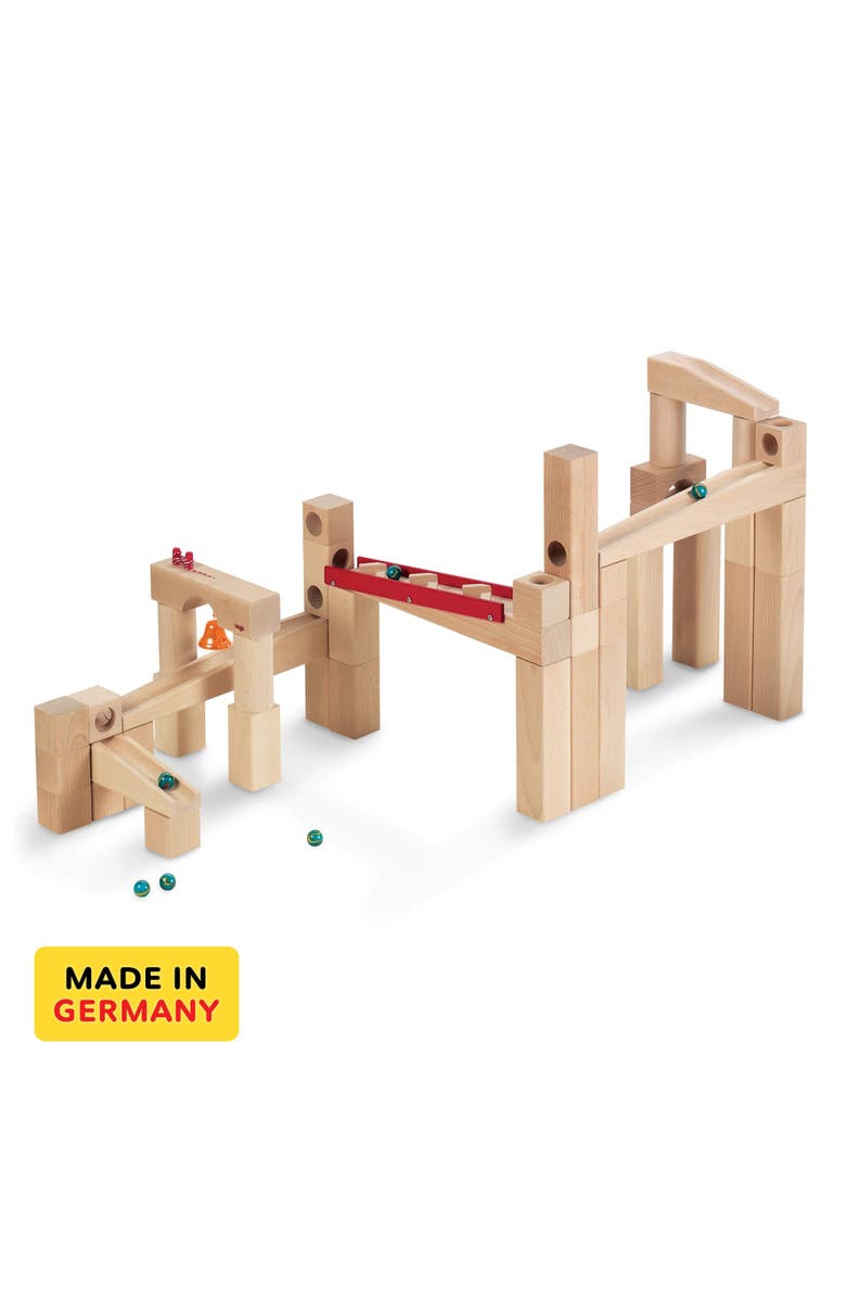 HABA Wooden Marble Run Ball Track Set, STEM Toy for 3-10 Year Olds and Educational Building Set with 42 Pieces, Fun Marble Maze Game, Made in Germany, Alternate, color, Multi
