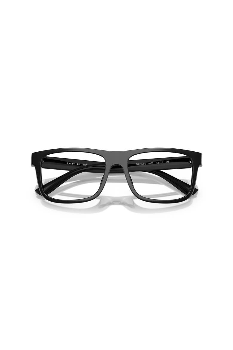 54mm Rectangle optical glasses, Alternate, color, Black
