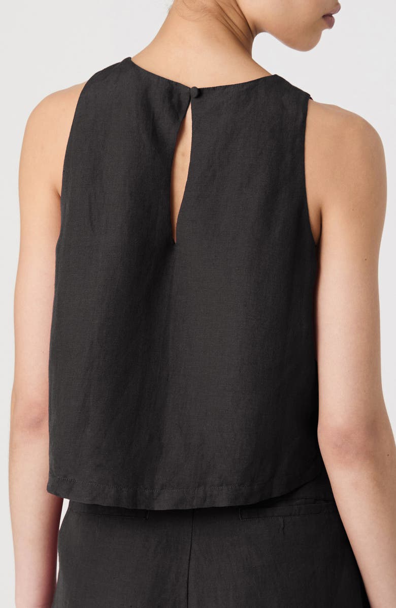 French Connection Birdie Sleeveless Trapeze Top, Alternate, color, Black