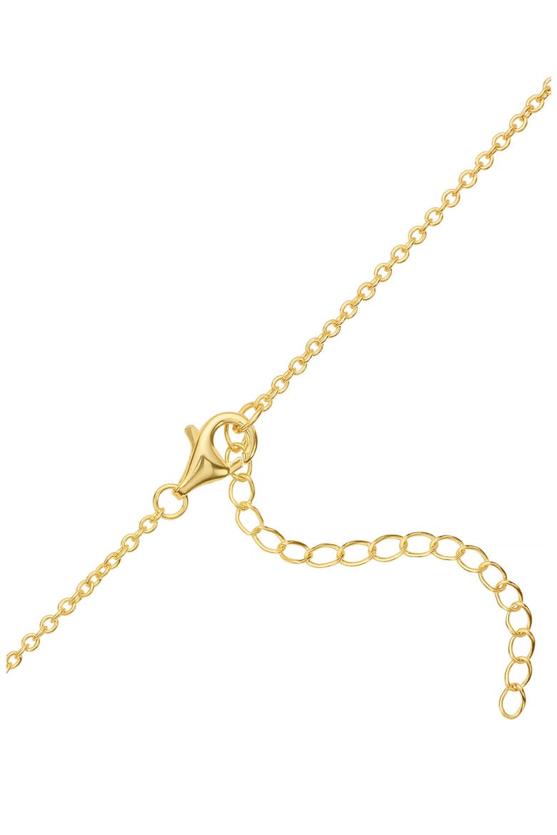 Dolce Sole Fluted Clover Pavé Cubic Zirconia Pendant Necklace, Alternate, color, GOLD