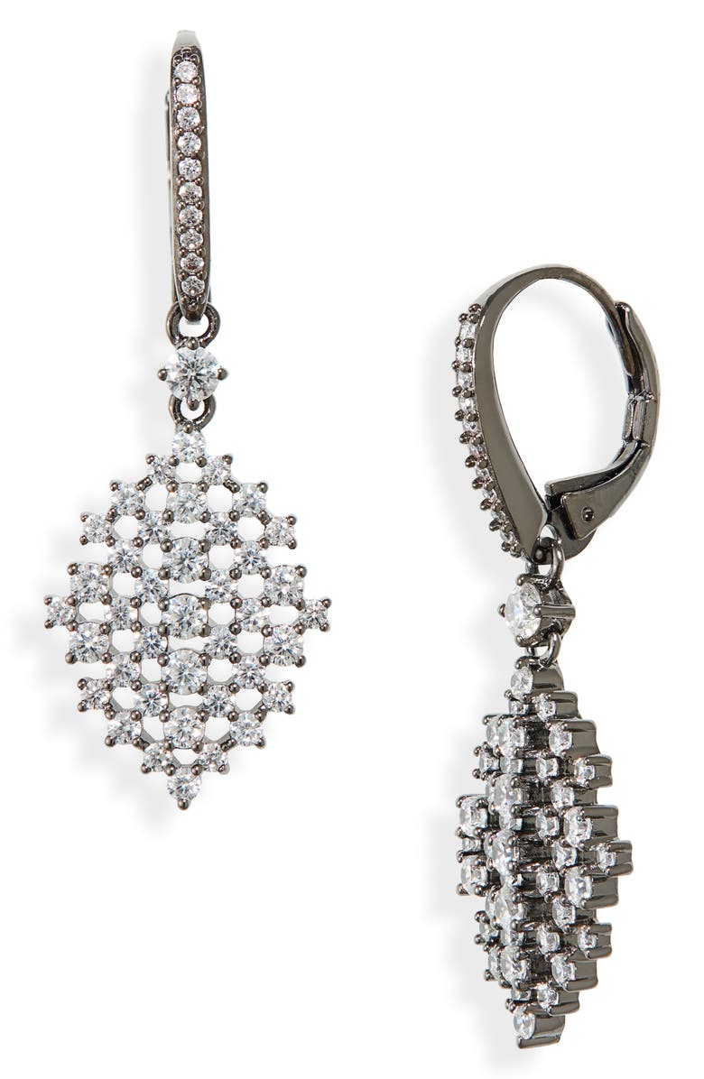 Nadri Aura Lattice Earrings, Main, color, 