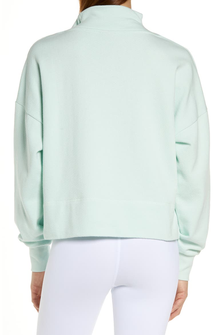 Nestle Up Half Zip Sweatshirt, Alternate, color, PEARL BLUE