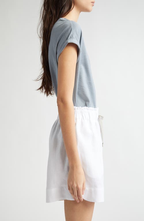 Eleventy Cotton Pocket T-shirt In Zucchero And White