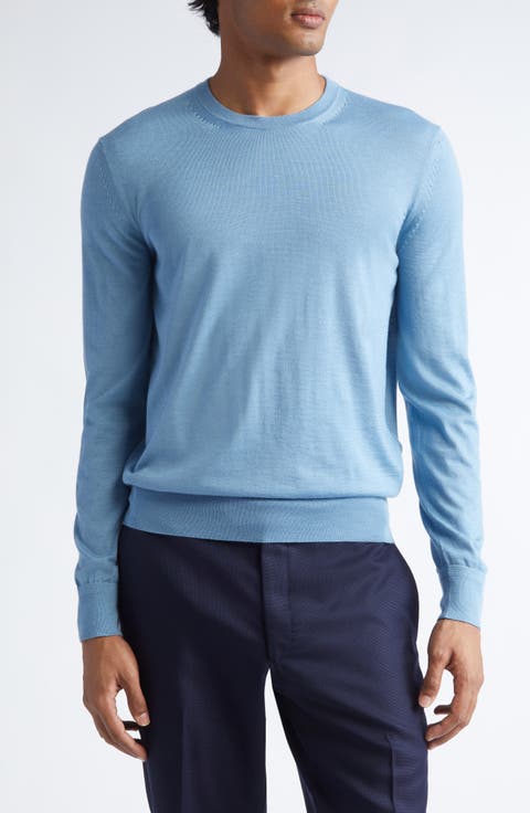 Fine Gauge Cashmere & Silk Crewneck Sweater