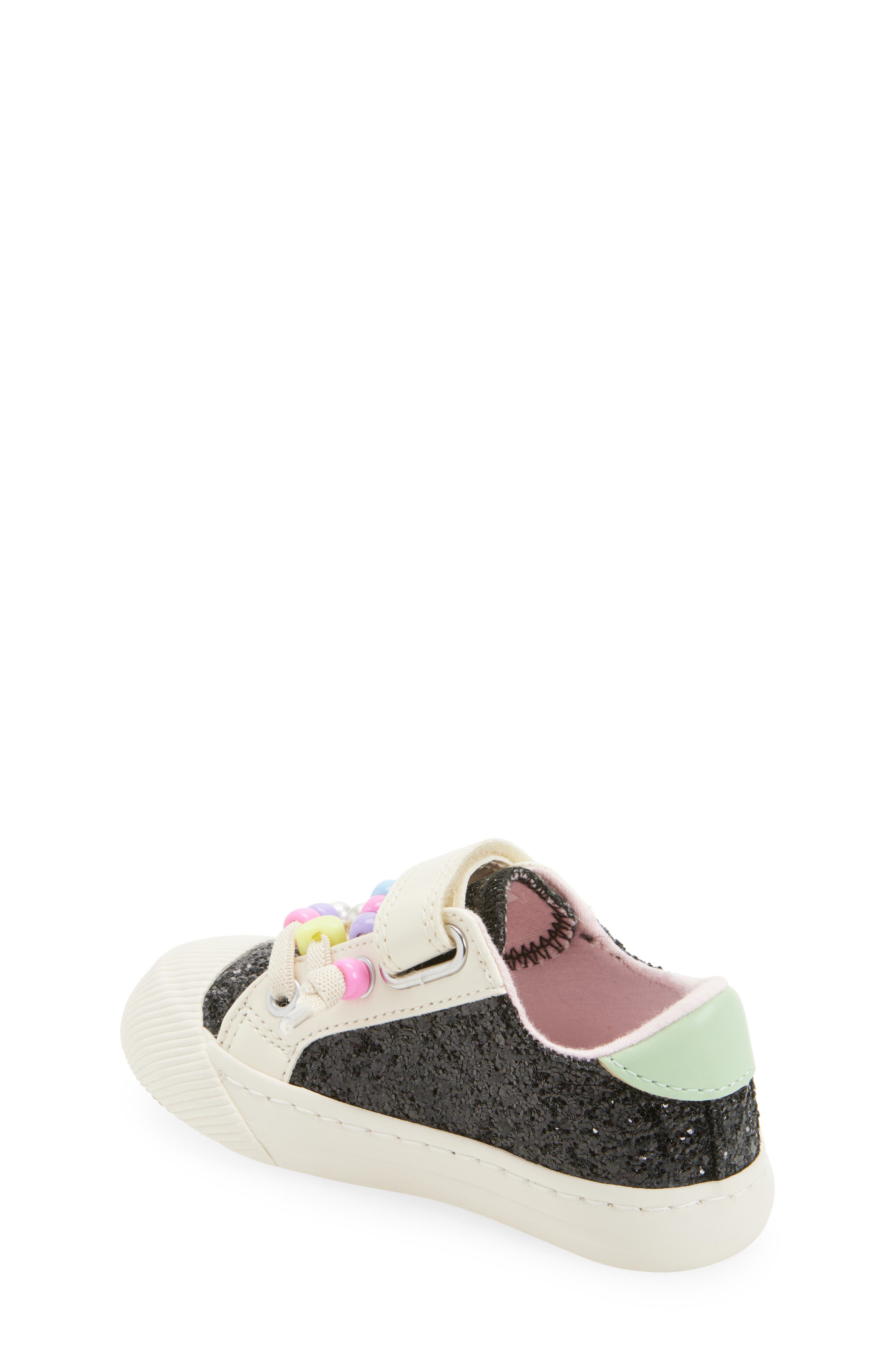 Harper Canyon Kids' Marlee Beaded Sneaker, Alternate, color, Black Glitter