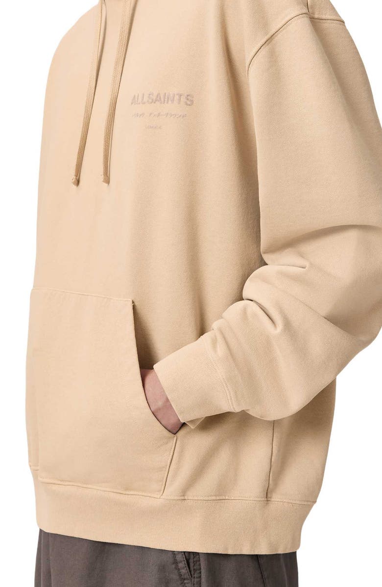 AllSaints Xander Cotton Hoodie, Alternate, color, Sunset Brown