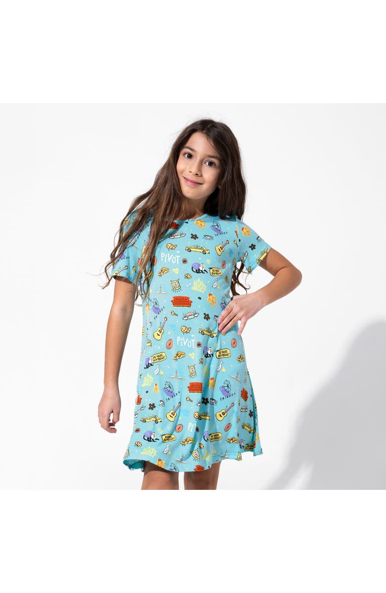 Bellabu Bear Kids' Friends Short Sleeve Dress, Alternate, color, Friends