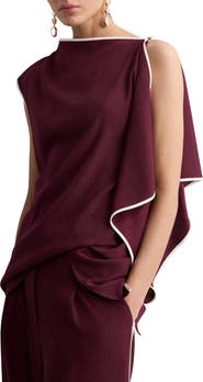 MANGO Ruffle Asymmetric Top