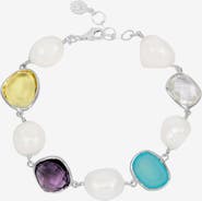 Dower & Hall 'Candy' Gemstone & Pearl Pebble Bracelet